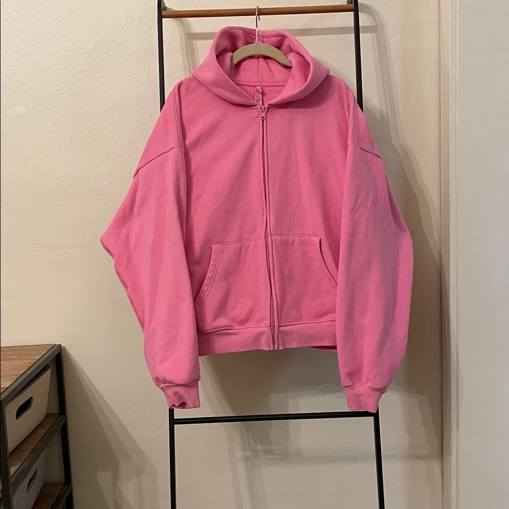 SKIMS Cotton Fleece pink Hoodie